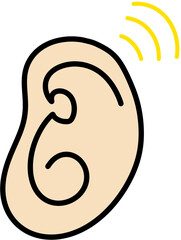  hearing, ear illust