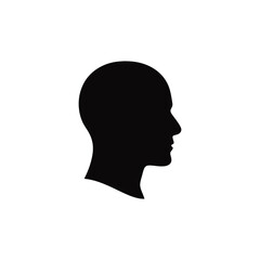 Silhouette of a Human Head Symbolizing Thought and Intelligence Perfect for Mental Health and Psychological Concepts