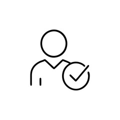 User Account Verified Icon Confirming Profile Legitimacy and Authenticity a Symbol of Trust and Security