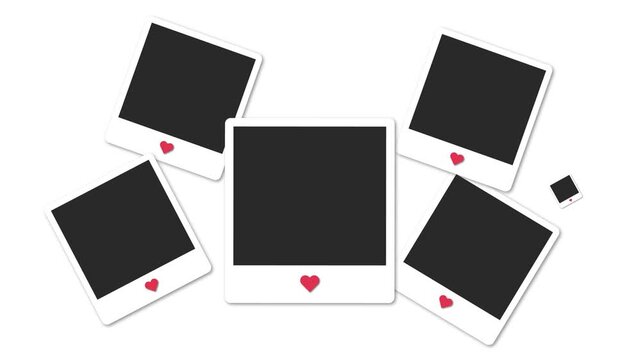 photo frame animation with shadow for social media