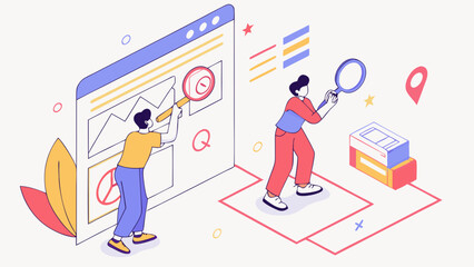 Team Members Analyzing Data and Exploring Insights in a Digital Workspace