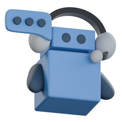 AI meeting assistant 3D Icon colorful style