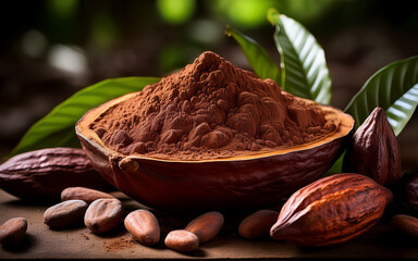 cocoa beans and chocolate