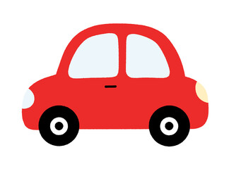 red car isolated on white