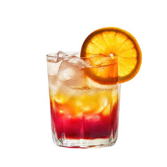 Refreshing cocktail isolated on transparent background
