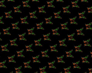 Seamless pattern background with butterflies, fabric, paper, and wallpaper.