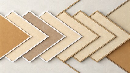 Abstract Beige and Brown Overlapping Frames: Modern Minimalist Design Texture Background