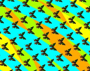 
Seamless pattern background with butterflies, fabric, paper, and wallpaper