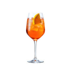 aperol spritz cocktail isolated on transparent background