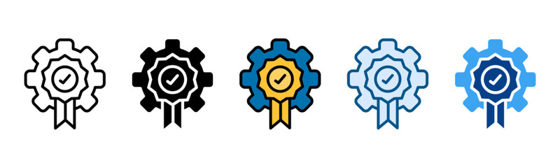Quality Control Icon Set Multiple Style