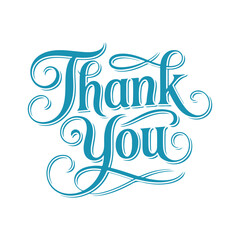 Thank you caligraphic vector illustration concept