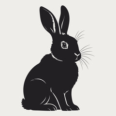 Naklejka premium vector illustration of a bunny
