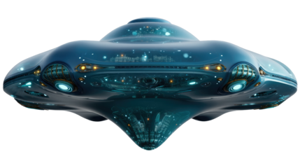 Alien spacecraft: A close-up, photorealistic image of a metallic, alien spacecraft, a symbol of extraterrestrial exploration.  It is a stunning piece of science fiction art.