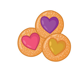 A colorful set of hand-drawn dessert and pastry illustrations in a flat style. This collection includes various sweet Perfect for food-themed projects, culinary content, and bakery branding