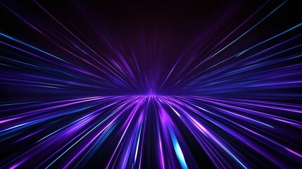 Abstract design of vibrant purple and blue light streaks.