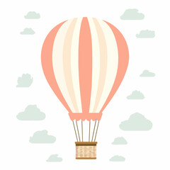 Hot air balloon vector diagram