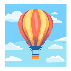Naklejka premium Hot air balloon vector diagram