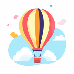 Hot air balloon vector diagram