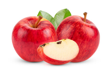 red apple isolated on transparent png ( Image from camera)