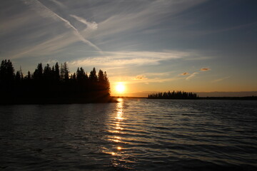 Glow Of Setting Sun, Elk Island National Park, Alberta