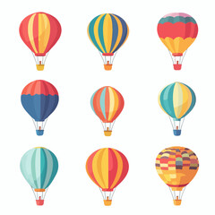 Hot air balloon vector diagram