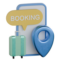Company travel booking 3D Icon colorful style