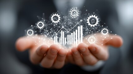 Business growth, progress, and success concept