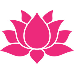 Lotus Flower Flat Icon