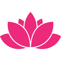 Lotus Flower Flat Icon