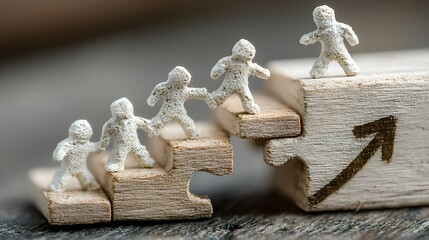 Teamwork, Collaboration, and Growth Concept