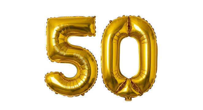 Celebrate milestones with gleaming gold foil number balloons, perfect for anniversaries, birthdays, or special achievements.