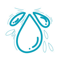 Splash water icon ilustration symbol sign handrawn 