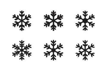 snowflake symbol silhouette vector art