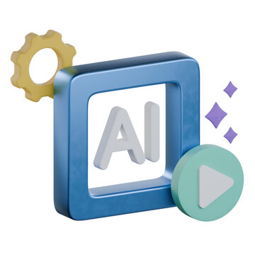 AI content generator 3D Icon colorful style