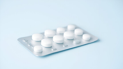 Medication Pills Blister Pack Pharmaceutical Treatment on Transparent Background