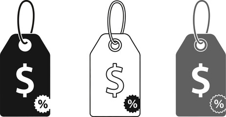 Download price tags vector illustration for commercial use high resolution sale and discount symbols design