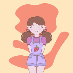 packaging of a naughty marshmallow with a girl with pigtails