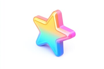 Fototapeta premium Colorful 3D star icon