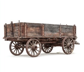 Fototapeta premium Aged wooden farm wagon