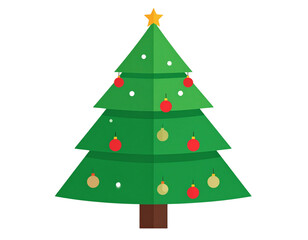 Fototapeta premium christmas tree isolated on white