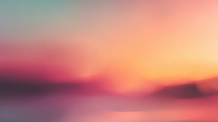 Dreamy sunset blurred background with peach coral and soft yellow tones. Cinematic warm gradient for aesthetic designs. occasion invitation card or backdrop 