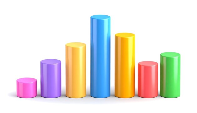 Colorful bar graph illustration