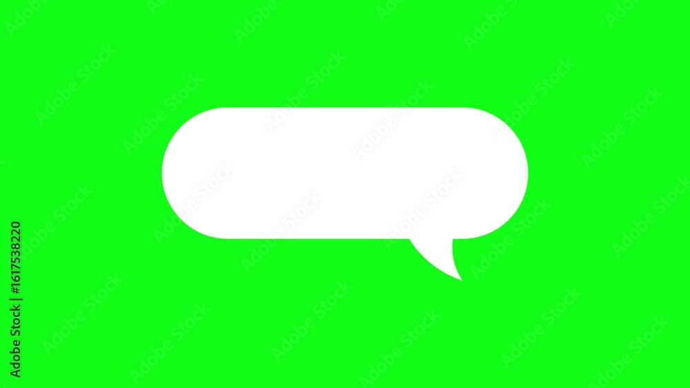 Poster set of bubble chat message on green screen collection of chat bubbles or messages 4k bouncy animated
