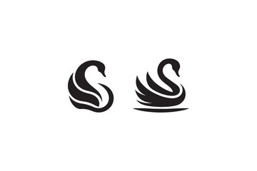 Swan logo icon vector © Creative Art