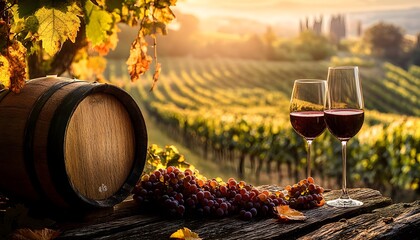 Dreamy Tuscan winery with fine Italian wine