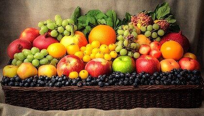 Fresh produce display for nutrition awareness