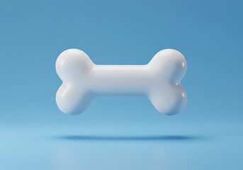 white bone illustration on blue background