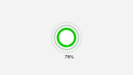 84 percent circle loading icon. diagrams circle loading bar animation. circle loading icon diagrams modern design concept animation.