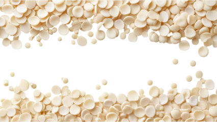 Small Round Pasta Shapes on a Flat Surface Perfectly Arranged