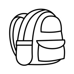School bag outline icon